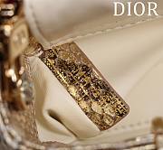 Dior Lady D Joy Gold Python Leather - 22 x 12 x 6 cm - 4