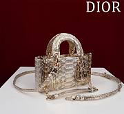 Dior Lady D Joy Gold Python Leather - 22 x 12 x 6 cm - 5