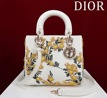 Dior Lady Embroidery Yellow Flower 