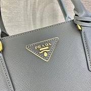 Prada Galleria Saffiano Grey Leather Top Handle Bag - 33cm - 2