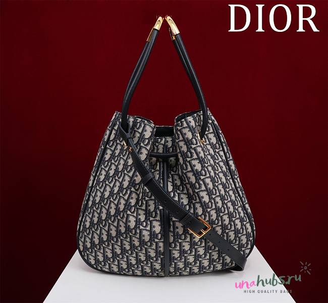 	 Dior Medium Ammi Blue Oblique Bag - 31 x 18 x 13 cm - 1