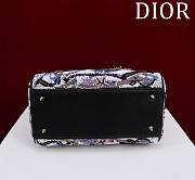 Dior Lady Calfskin Embroidered Butterfly Medium Multicolor - 20cm - 5