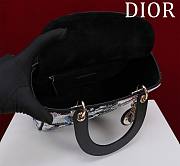 Dior Lady Calfskin Embroidered Butterfly Medium Multicolor - 20cm - 3