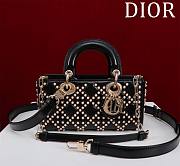 Dior Lady D-Joy Lambskin Pearl Cannage Latte - 21cm - 1