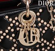 Dior Lady D-Joy Lambskin Pearl Cannage Latte - 21cm - 3