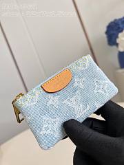 	 Louis Vuitton Coin Purse Denim Monogram - 4