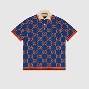 Gucci Jumbo GG Shirt Blue Polo  - 1