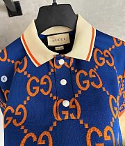 Gucci Jumbo GG Shirt Blue Polo  - 2