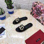 Dolce Gabbana Patent Black Slides - 6