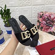 Dolce Gabbana Patent Black Slides - 4