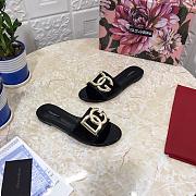 Dolce Gabbana Patent Black Slides - 2