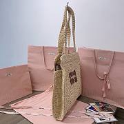 Miu Miu Crochet Raffia Tote Bag - 38.5x40x10cm - 3