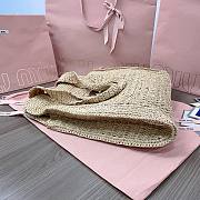 Miu Miu Crochet Raffia Tote Bag - 38.5x40x10cm - 4