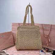 Miu Miu Crochet Raffia Tote Bag - 38.5x40x10cm - 5