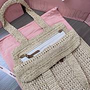 Miu Miu Crochet Raffia Tote Bag - 38.5x40x10cm - 6