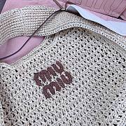 Miu Miu Raffia crochet-knit Woven hobo bag - 44x31.5x8cm - 3