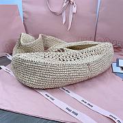 Miu Miu Raffia crochet-knit Woven hobo bag - 44x31.5x8cm - 6