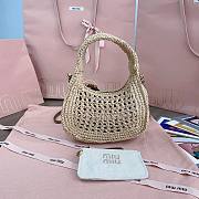 Miu Miu Wander woven fabric hobo bag - 20x17x6cm - 4