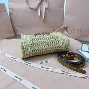 Miu Miu Raffia-effect crochet fabric tote bag - 22x22.5x7.5cm - 5