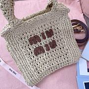 Miu Miu Raffia-effect crochet fabric tote bag - 22x22.5x7.5cm - 2