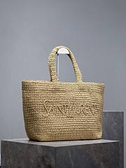 YSL Raffia Tote Bag with logo - 50x43x17cm - 2