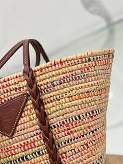 PRADA Raffia Woven Braided Basket Tote - 25x50x16cm - 4