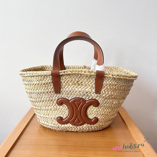 Celine Teen Classic Panier Raffia Tote - 36x25x21cm - 1