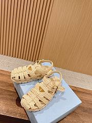 Prada Monolith Crochet Cage Sandals  - 5