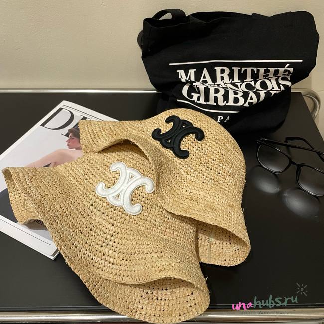 Celine Raffia Bucket Bag  - 1