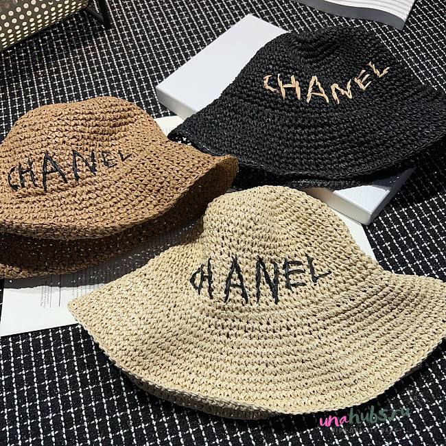 Chanel Raffia Bucket Hat - 1