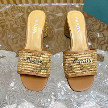 Prada Raffia Sandals High Heels
