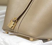 	 Hermes Picotin Lock 22 Grey Tote Clemence Palladium Gold - 4