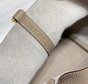 	 Hermes Picotin Lock 22 Grey Tote Clemence Palladium Gold - 2