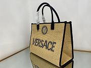 VERSACE BEIGE LA VACANZA COLLECTION SHOPPER BAG - 40x16x29cm - 4