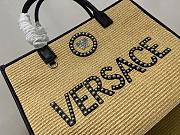 VERSACE BEIGE LA VACANZA COLLECTION SHOPPER BAG - 40x16x29cm - 6