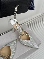 Jimmy Choo Saeda 100 Embellished Pointed-Toe Pumps - 6