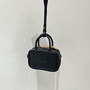 Miu Miu Mini Arcadie Leather Black Bag - 10.5x4cm - 1