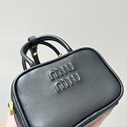 Miu Miu Mini Arcadie Leather Black Bag - 10.5x4cm - 2