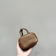 	 Miu Miu Mini Arcadie Leather Brown Bag - 10.5x4cm - 4