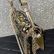 Valentino Garavani Loco Small VLOGO Sequins Yellow&Black Shoulder Bag - 19x10.5x5cm - 5