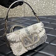 Valentino Silver Metallic Loco Evening Bag - 19x10.5x5cm - 4