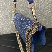 Valentino Garavani Loco Small VLOGO Denim Blue Shoulder Bag - 19x10.5x5cm - 6