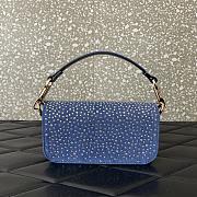 Valentino Garavani Loco Small VLOGO Denim Blue Shoulder Bag - 19x10.5x5cm - 3