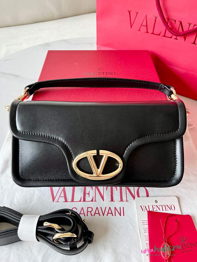 Valentino Vlogo 1960 Signature Black Bag - 26x13x9cm - 1