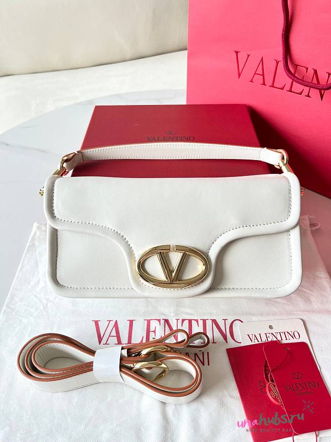 	 Valentino Vlogo 1960 Signature White Bag - 26x13x9cm - 1