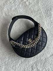 Chanel Top Handle Caviar Leather Bag - 18x17x8cm - 2