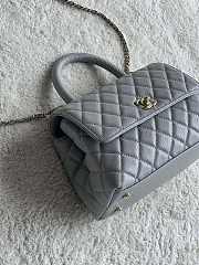 Chanel Coco Handle Grey Caviar Leather - 23cm - 6