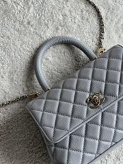 Chanel Coco Handle Grey Caviar Leather - 23cm - 5