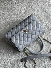 Chanel Coco Handle Grey Caviar Leather - 23cm - 4