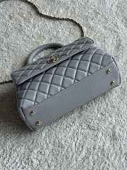 Chanel Coco Handle Grey Caviar Leather - 23cm - 3